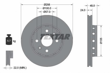 Тормозной диск TEXTAR 92131100 (фото 1)