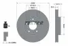 Диск гальмівний (передній) Hyundai Tucson/i30 2.0 CRDi 04-/Kia Cee\'d 06- (280x26) PRO+ TEXTAR 92133905 (фото 2)