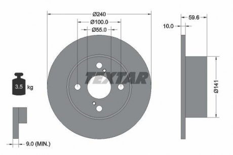 Тормозной диск TEXTAR 92136000