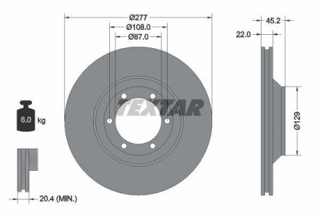 Тормозной диск TEXTAR 92149400 (фото 1)