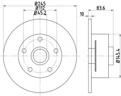 Тормозной диск TEXTAR 92154303 (фото 1)