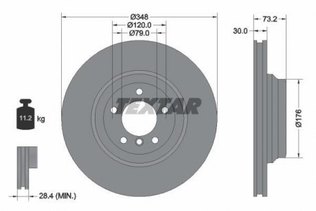 Тормозной диск TEXTAR 92155305 (фото 1)