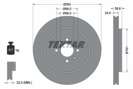 Тормозной диск TEXTAR 92170203