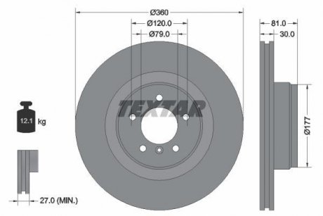 Тормозной диск TEXTAR 92178403