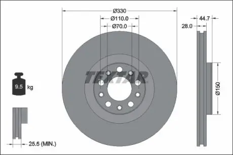 Автозапчасть TEXTAR 92337905