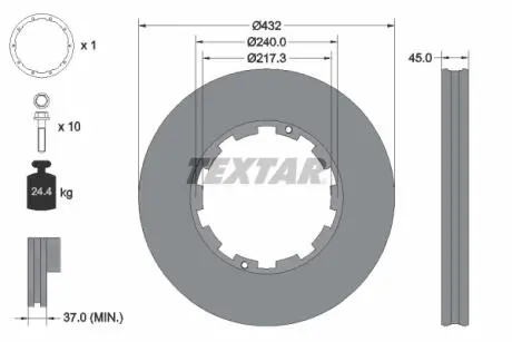 Автозапчасть TEXTAR 93145611
