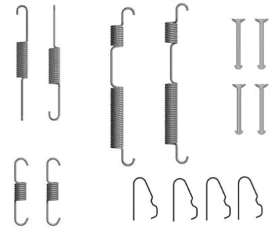 Монтажний набір гальмівної колодки (MANDO) HYUNDAI ACCENT IV, ACCENT V, ELANTRA VI, I10 III, I20 ACTIVE, I20 II, SOLARIS KIA RIO III, RIO IV, STONIC 1.0-2.0 11.10- TEXTAR 97049500