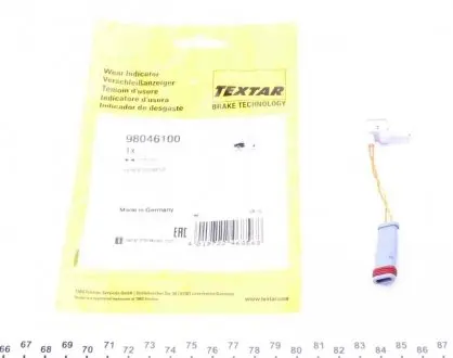Датчик износа тормозных колодок (передних) MB E-class (W211/S211) 02-09 (L=101mm) (1шт.) TEXTAR 98046100