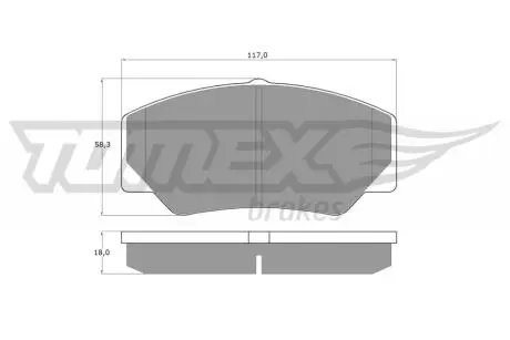 Тормозные колодки (передние) Ford Escort/Fiesta/Sierra 80-02 TOMEX TX1030