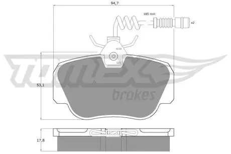 Тормозные колодки (передние/задние) MB S-class (W116/W123)/SL (R107/C107) 71-85 TOMEX TX10381