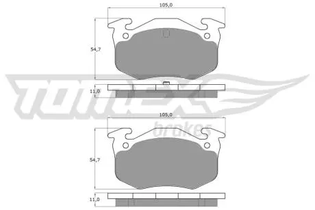 Тормозные колодки (задние) Citroen Saxo/Xsara/Peugeot 105/205/206/306/309 84- (Bendix) TOMEX TX10502