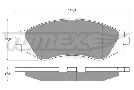 Тормозные колодки (передние) Chevrolet Epica 05-/Astra 99-11/Daewoo Nubira/Leganza 97-/Rezzo 00- TOMEX TX1074
