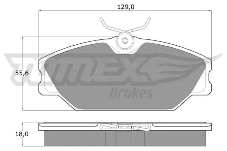 Колодки тормозні (передні) Renault Clio II 00-09/Laguna 93-01/Megane/Scenic/Safrane 96-03 TOMEX TX10761