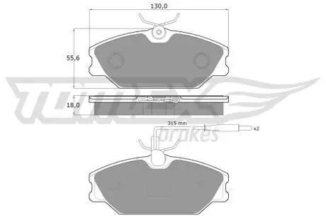Тормозные колодки (передние) Renault Laguna I/Megane I 1.6-2.0 i/DT 93-01 TOMEX TX1076