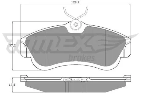 Колодки гальмівні (передні) Nissan Primera 90-02/Almera 00- (Lucas) TOMEX TX1095