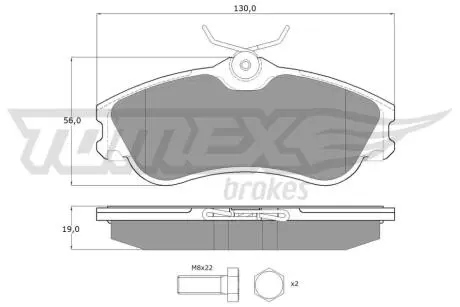 Тормозные колодки (передние) Citroen Berlingo/Peugeot Partner 96- (Lucas) Q+ TOMEX TX11121