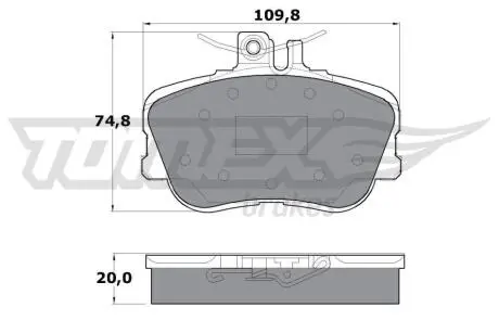 Колодки гальмівні (передні) MB C-class (W202) 93-00 TOMEX TX1146