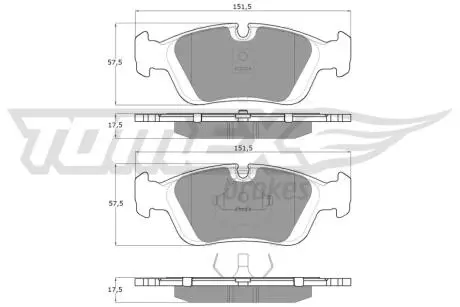Колодки тормозные (передние) BMW 3 (E36/E46) 90- (Ate) TOMEX TX1205