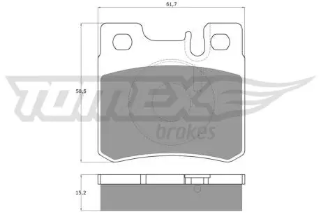 Тормозные колодки (задние) MB C-class (W202/S202)/E-class (W124/S124/W210) 93-03 (Teves) TOMEX TX1233
