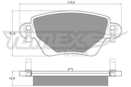 Тормозные колодки (задние) Renault Kangoo 4x4/Ford Mondeo III 01- (Bendix-Bosch) TOMEX TX1259