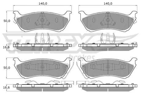 Тормозные колодки (задние) MB M-class (W163) 98-05 TOMEX TX1284