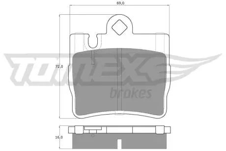 Колодки гальмівні (задні) MB S-class (W220/ C215) 98-06 TOMEX TX1287