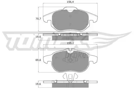 Колодки гальмівні (передні) Opel Vectra C/Signum 03- TOMEX TX1304