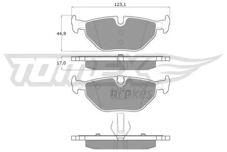 Колодки гальмівні (задні) BMW 3 (E36/E46) 90-06/Z4 (E85) 02-09/Rover 75 99-05/Saab 9-5 97-09 TOMEX TX1317