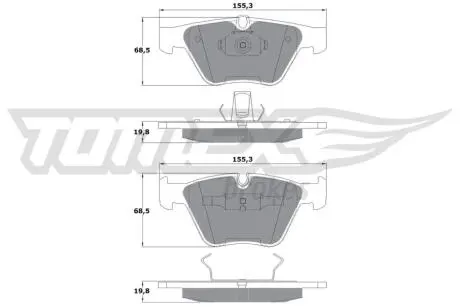 Колодки гальмівні (передні) BMW 3 (E90/E92/E93) 01-13 (Ate) TOMEX TX1325