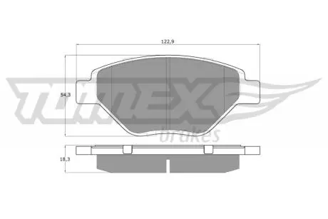 Колодки гальмівні (передні) Renault Megane II 1.4 02- (Bosch) TOMEX TX1353