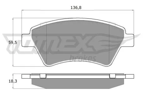 Колодки гальмівні (передні) Renault Kangoo 4x4 01- TOMEX TX1354