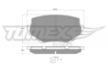 Колодки гальмівні (передні) Suzuki Grand Vitara 98-05/Vitara 88-98 TOMEX TX1360