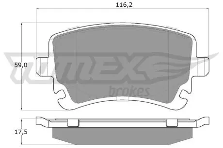 Тормозные колодки (задние) VW T5 03- (Lucas) (Platinum) TOMEX TX13961