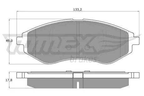 Тормозные колодки (передние) Chevrolet Aveo/Daewoo Kalos 1.2-1.6 02- TOMEX TX1422