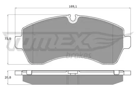 Колодки гальмівні (передні) MB Sprinter (906) 508-519CDI 06- TOMEX TX1424
