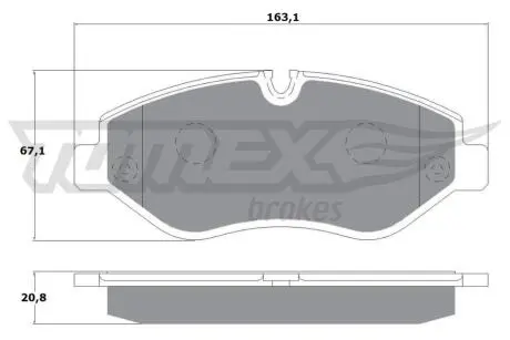 Колодки гальмівні (передні) MB Sprinter (906) /Vito (W639) 03- TOMEX TX1425