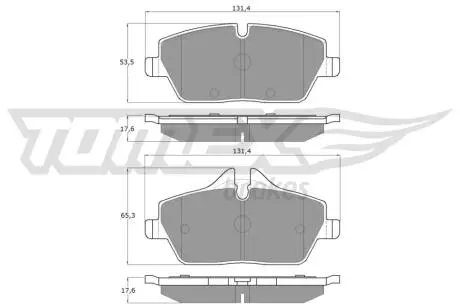 Колодки тормозные (передние) BMW 1 (E81/E87) 03-12 TOMEX TX1433