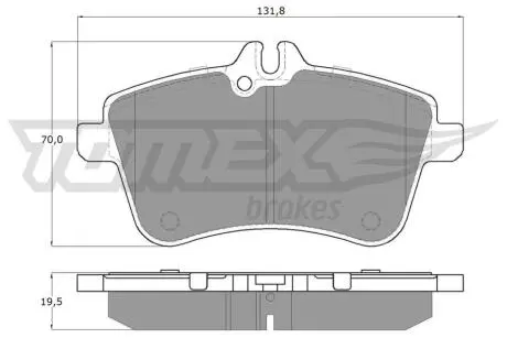 Тормозные колодки (передние) MB A-class (W169)/B-class (W245) 04-12 (Lucas) Q+ TOMEX TX1455