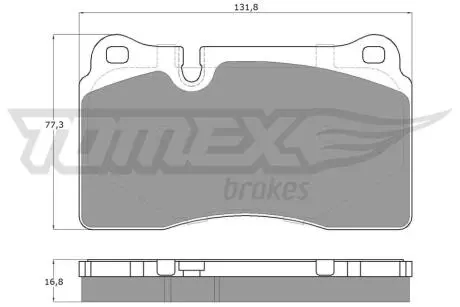 Колодки тормозные (передние) VW Touareg 02- (Brembo) TOMEX TX1473