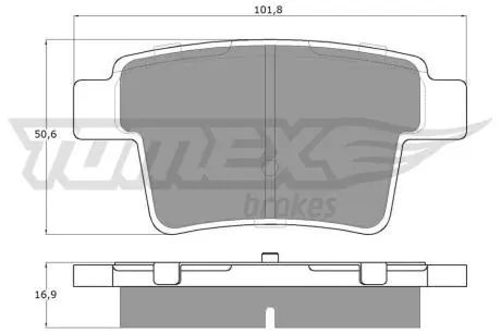 Тормозные колодки (задние) Ford Mondeo III 00-07/Ford USA Freestyle 04-/Jaguar X-Type 03-09 TOMEX TX1474
