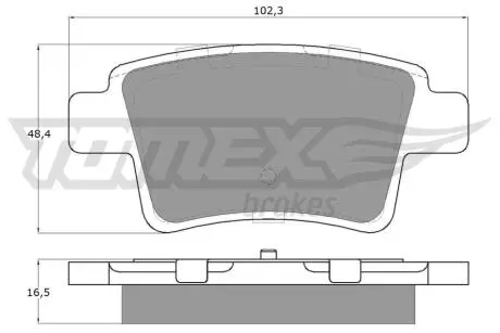 Тормозные колодки (задние) Citroen C4 Picasso/Grand Picasso 06-13/Peugeot 408 1 TOMEX TX1482