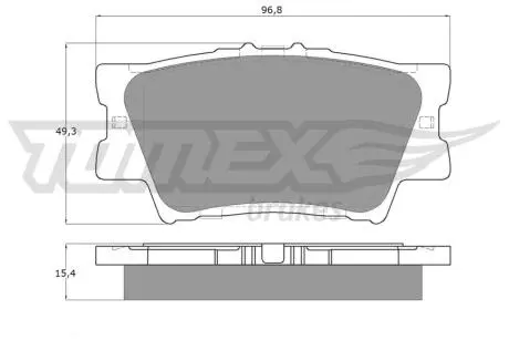 Колодки гальмівні (задні) Toyota Camry/Rav4/Lexus ES 06- (Akebono) TOMEX TX1573