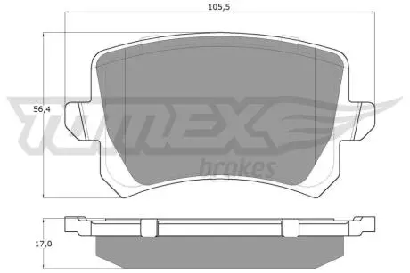 Колодки гальмівні (задні) Audi A6/VW Passat/CC 1.8TSI/2.0TDI 05- TOMEX TX1583