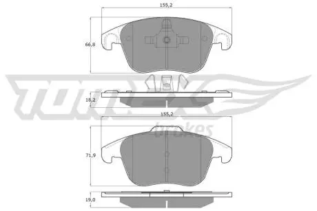 Тормозные колодки (передние) Citroen C4 09-/C4 Grand Picasso 06-13/Peugeot 3008 11-16/5008 09-17 TOMEX TX1593