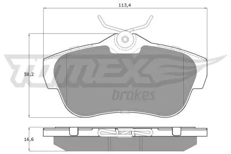 Колодки гальмівні (задні) Fiat Scudo/Peugeot Expert 1.6D/2.0D 07- TOMEX TX1594