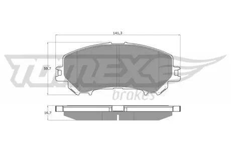 Колодки гальмівні (передні) Nissan Qashqai II/X-Trail/ Renault Kadjar 13- TOMEX TX15971