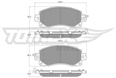 Тормозные колодки (передние) Subaru Impreza 17- (Tokico) TOMEX TX1612
