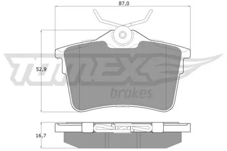 Колодки гальмівні (задні) Citroen Berlingo 08- TOMEX TX1626