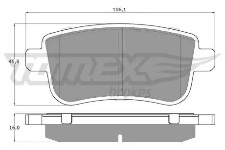 Колодки гальмівні (задні) Renault Megane III 08-/Grand Scenic III 09-/Fluence 14- TOMEX TX1638