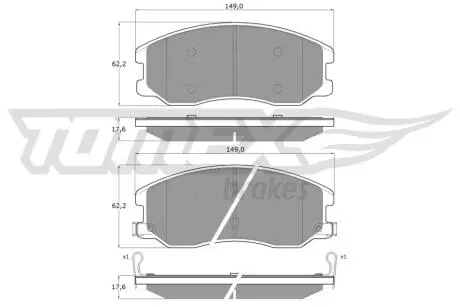 Тормозные колодки (передние) Chevrolet Captiva/Opel Antara A 06- TOMEX TX1642